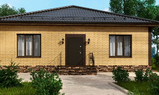 Проекты одноэтажных домов из кирпича | Строй-Вль - Вольск от 3645 рублей