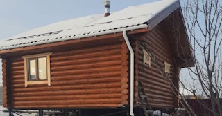 Баня из оцилиндрованного бревна под ключ в Вольске - от 135370 рублей