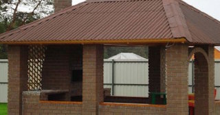 Беседка из кирпича под ключ в Вольске цена от 3229 рублей - Строй-Вль